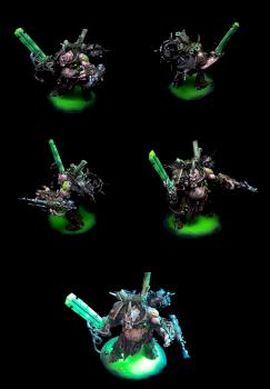 Nurgle Daemon Prince Modded fluo Colors, UV Glow by CroWarGamePainting