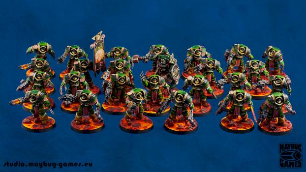 Pre-heresy Salamander's Cataphracti Terminators by MaybugM