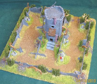 Black Tower...(15mm)...diorama/game play piece #3 by Cat Dancer