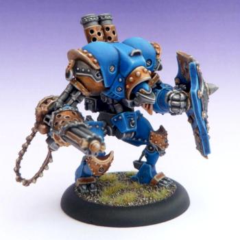 Cygnar Sentinel Light Warjack by SuperblyPaintedMiniatures