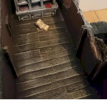 scratchbuilt fantasy ruined house on brick plinth by Kilvo666