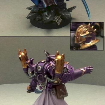 Dark Angel Librarian Turmiel Conversion into Slaanesh Sorcerer by Rogan