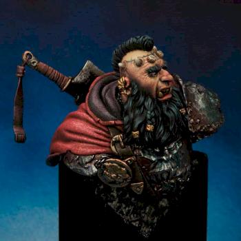 Evil dwarf 1\12 scale bust by Tartar miniatures by Yellow one