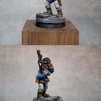 Old Cadian Trooper in blue gala uniform by Neophyter