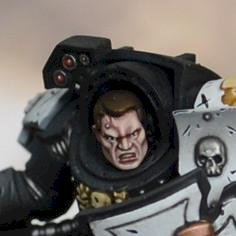 Black Templars Close Combat Terminators Captain Face by Cliff1995