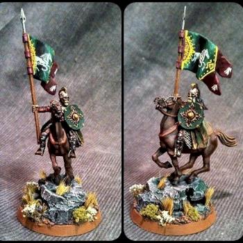 Mounted Rohan Royal Gaurd with Banner 2 by BillFerny