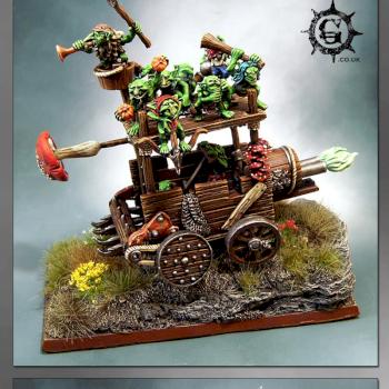 Snotling Pump Wagon with Out-rigga and Giant Explodin' Spores by Painted By-g