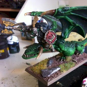 O&G Warboss on Wyvern by WH40Kev