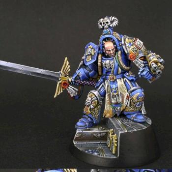 Ultramarines Librarian in Terminator armor detail photos by SaxonAngel