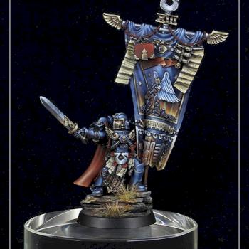 Ultramarines Honour Guard Standardbearer by pirotess