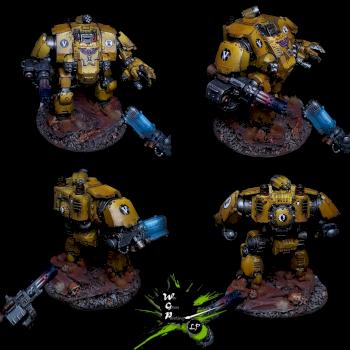 Imperial Fists Redemptor Dreadnought Warhammer 40K by CroWarGamePainting