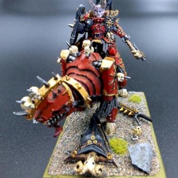 Khorne Standard Bearer on Juggernaut by The Green Man