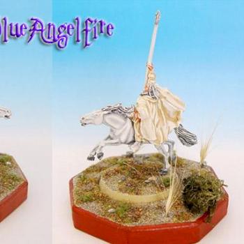 Gandalf on Shadowfax by blueangelfire