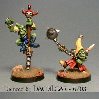 Goblin Characters for Bloodbowl by Hamilcar