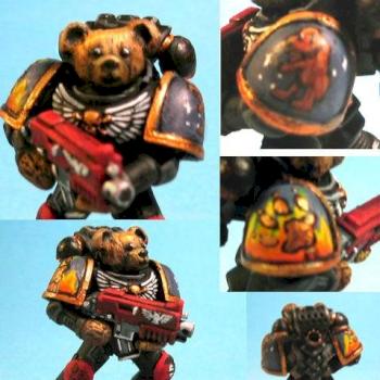 Space Marine Teddy Bear by SaintRigger