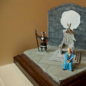 Minas Tirith Throne (Denethor on its Steward chair) by Ori76