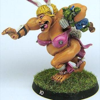 Blood Bowl Bunny Ogress by CrimsonPilot