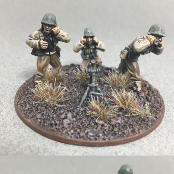 Warlord Games US Infantry Light Mortar and Crew by gowestover