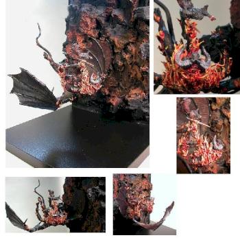 games workshop LOTR Balrog and Gandalf by darkrealm miniatures