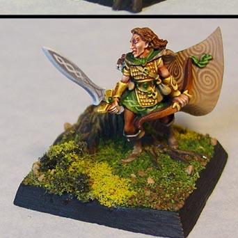 Warhammer Wood Elf on sculpted base by James by Wappellious