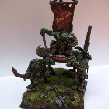 Ork-Chief on Sedanchair by Robin B