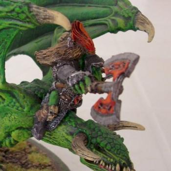 Orc Warlord on Wyvern by señor snotling