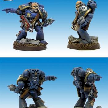 Ultramarine veteran sergeant Romario by Alxin