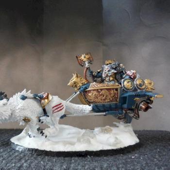 Space Wolves Logan Griminar on Stormrider by ms.tinaappleby