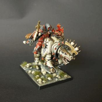 Khorne lord on Juggernaut by siny lemur