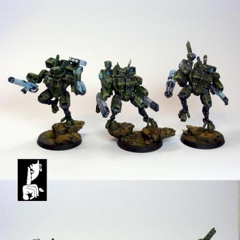 XV8 Crisis Battlesuit Team by Silencе