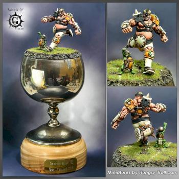 Geordie Bowl VII Trophy (Blood Bowl Ogre and Snotling) by Painted By-g