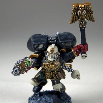 Space Marine Chaplain with Jumpack by CreepyBasementStudio