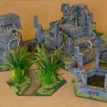 Lizardmen terrain set by Dragoncat