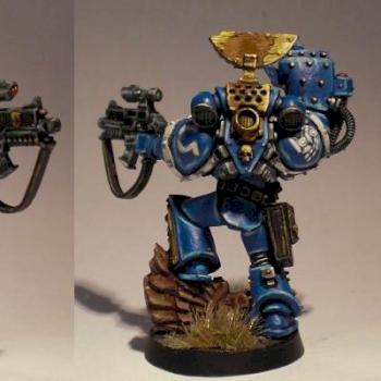 Ultramarines Sternguard Sergeant by Vermillion_