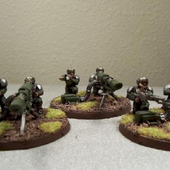 cadian lascannon squad by munkeyjoepaints