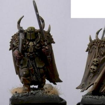 Chaos Warrior of Nurgle (front and back) by Razhburz