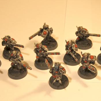 Tau Fire Warrior Squad by Monkkeystew