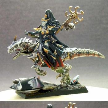 dark elves supreme sorceress on cold one by murderinhiseyes