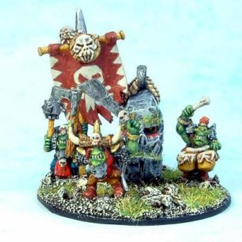 Warmaster (10mm) Orc General & Effigy of Gork by War Griffon