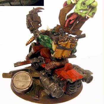 Ork Warboss on Bike by saimoni