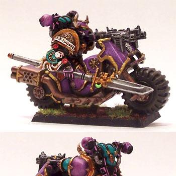 Slightly Converted Slaanesh Biker by The Wraithlord