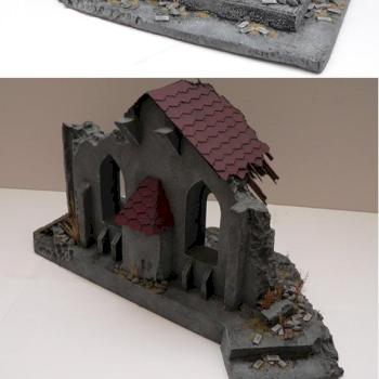 Scratchbuilt ruined chapel sanctuary by mrjuice