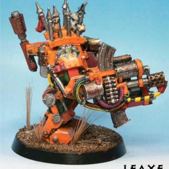 Ork nob in power armour by leaxe