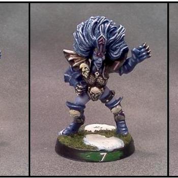 Blood Bowl Dark Elf Witch by Lou Rollins