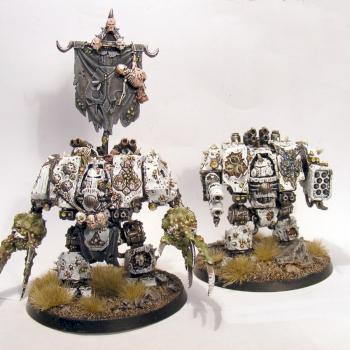 Nurgle Dreadnought and Deathguard Dreadnought by DarkEyeStudios