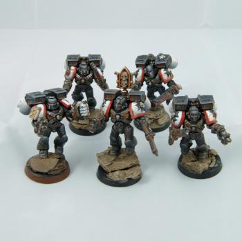 Warhammer 40k Black Templars Assault Squad by Beefjerky