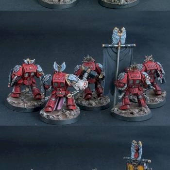 BLOOD ANGELS TERMINATOR ASSAULT SQUAD by bevulf