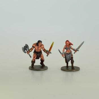 Zombicide Black Plague Grom and Thalia Hand Painted by BiggiesMinis by Biggiesminis