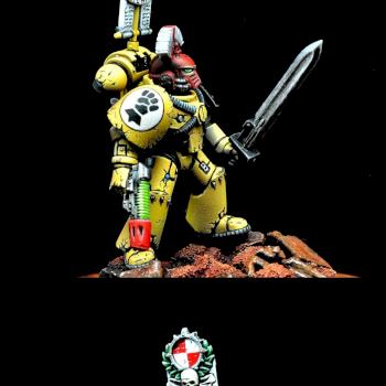 Horus Heresy Imperial Fist by red_gobbo - all freehands by red gobbo