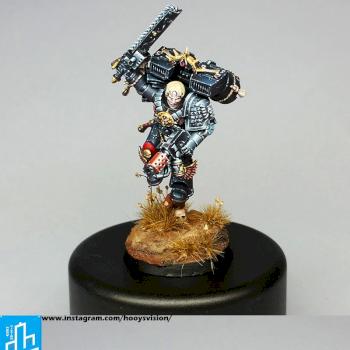 Antor Delassio Assault Marine Sergeant of Blood Angels Deathwatch Overkill by HooY